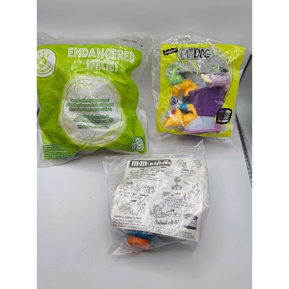 Burger King CatDog M&M's Endangered Species Toys Lot 1997 2003
